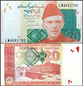 PAKISTAN, 20 RUPEES 2022 (1) Pick 55