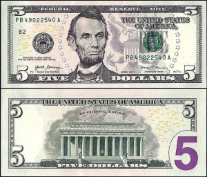 STANY ZJEDNOCZONE 5 DOLLARS 2017A, B2 - New York, Pick 545A