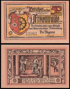 CHOCIWEL - FREIENWALDE 50 FENIGÓW (1921) Prawa z 1338