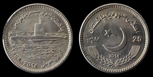 pakistan 25 rupees 2014 łódź podwodna km 73.jpeg
