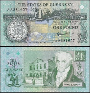 GUERNSEY, 1 POUND (1991-2016) seria AA, Pick 52d