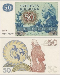 SZWECJA 50 KRONOR 1989 Pick 53d