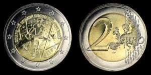 EURO-Francja, 2 Euro Bimetal 2023, Puchar Świata Rugby - Francja 2023 stan I  