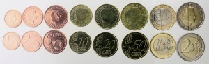 EURO-Luksemburg, Zestaw 1-50 CTS 1, 2 Euro 2021 km 75-77, 89-93, stan I