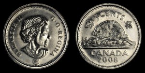 Kanada, 5 Cents 2008, KM 491, stan I