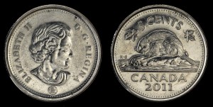 Kanada, 5 Cents 2011, KM 491, stan I
