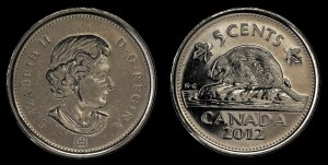 Kanada, 5 Cents 2012, KM 491, stan I