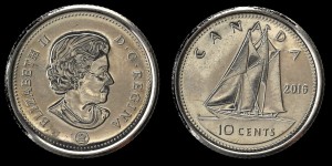 Kanada, 10 Cents 2016, KM 492, stan I