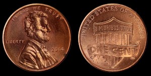  USA, 1 Cent 2014, KM 469, Stan I
