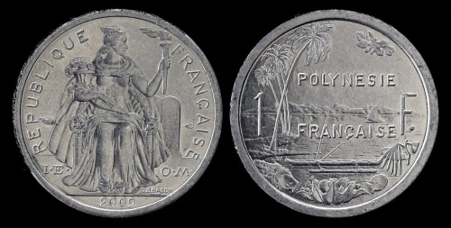 Polinezja Francuska, 1 Franc 2009, KM 11, Stan I.jpeg