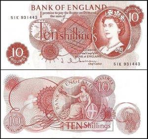 ANGLIA	10 SHILLINGS	(1963-1965) Pick 373b