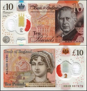 ANGLIA, 10 POUNDS 2023 / 2024, Król Karol III, Pick W399, NOWOŚĆ !!! 
