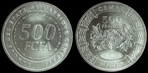Afryka Centralna (Afryka Równikowa), 500 Franków, 2006, KM 22
