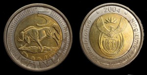 Afryka Południowa - RPA, 5 Rand 2004, KM 281