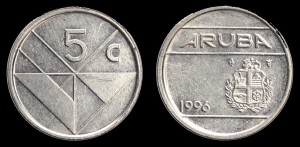 Aruba, 5 Cents RR, KM 1
