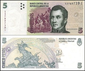 ARGENTYNA, 5 PESOS (2003), sufix I, Pick 353b2