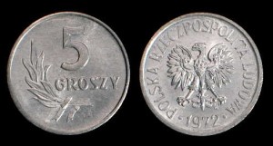 Polska, 5 Groszy 1972