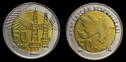 Azerbajdżan 50 Girik  (2006) Bimetal , KM 44 , 12zł.jpeg