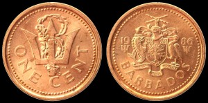 Barbados, 1 Cent RR, KM 10