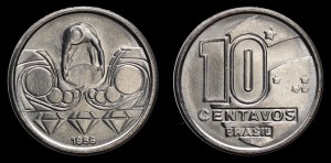 Brazylia, 10 Centavos, KM 613, stan I