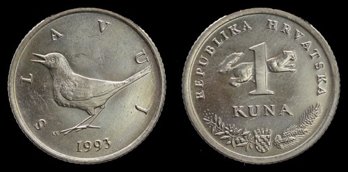 Chorwacja 1 Kuna  1993 Słowik , Km 9.1 5zł.jpeg