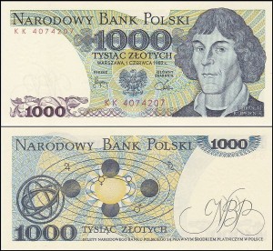 POLSKA, 1000 ZŁOTYCH 1.6.1982, seria KK, Parch. 200d2