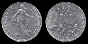 Francja, 1/2 Franc 1984, KM 931.1