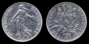 Francja, 1/2 Franc 1996, KM 931.1