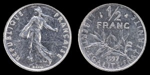 Francja, 1/2 Franc 1997, KM 931.1