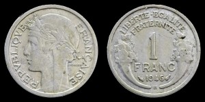 Francja, 1 Franc 1946, KM 885a.1 