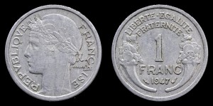 Francja, 1 Franc 1947, KM 885a.1