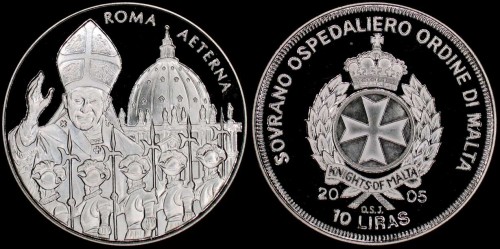 Malta, 10 Liras 2005, JPII gwardia.jpg