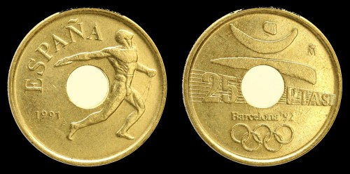 Hiszpania 25 Pesetas , KM 850, 4zł.jpeg