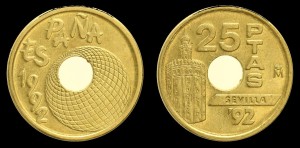 Hiszpania, 25 Pesetas 1992, Sevilla, KM 905
