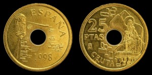 Hiszpania, 25 Pesetas 1999, Ceuta, KM 990