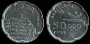 Hiszpania, 50 Pesetas 1992, I.O. Barcelona, KM 906, Stan I 