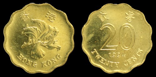 Hong Kong 20 Cents storczyk , KM 67 , 2zł.jpeg