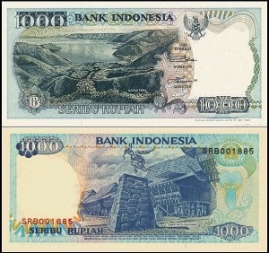 INDONEZJA, 1000 RUPIAH 1992/93 Pick 129b