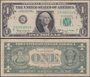 STANY ZJEDNOCZONE 1 DOLLAR 1963A, G - Chicago, Pick 443b