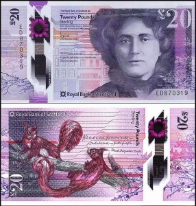 SZKOCJA - ROYAL BANK of SCOTLAND 20 POUNDS 2.12.2021, Kate Cranston Pick W372
