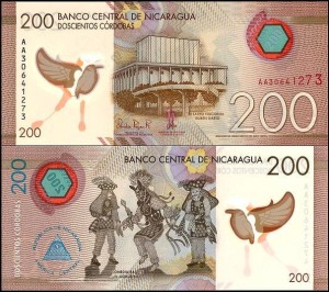 NIKARAGUA, 200 CORDOBAS 2022, seria AA, plastik, Pick 213a