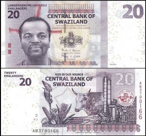 SWAZILAND, 20 EMALANGENI 2017 Pick 37c