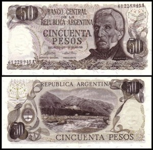 ARGENTYNA, 50 PESOS (1974-75) Pick 296(2)