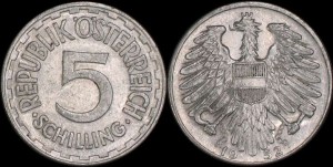 Austria, 5 Schilling 1952, KM 2879