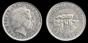 Jersey, 10 Pence rózne roczniki, KM 106, Stan I (1)