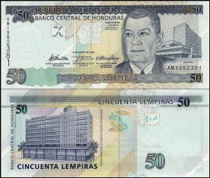 HONDURAS, 50 LEMPIRAS 2010 Pick 94b