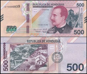 HONDURAS, 500 LEMPIRAS 2022 Pick W113