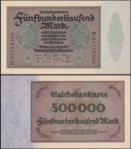 NIEMCY, 500000 MARK 1923, prefix B, Pick 88b1