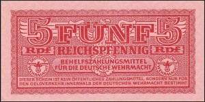 NIEMCY - WEHRMACHT, 5 PFENNIG (1942), Pick M33