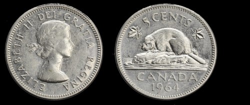 Kanada 5 Cents 1964 , KM 57, 1.5zł.jpeg